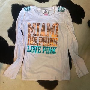 Long sleeve Miami dolphins Victoria’s Secret pink